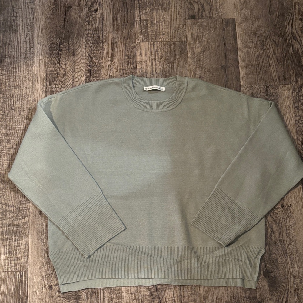 Abercrombie & Fitch Crewneck Knit Sweater - Green - Size Large - Picture 1 of 3
